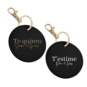 Llavero redondo nombre + texto