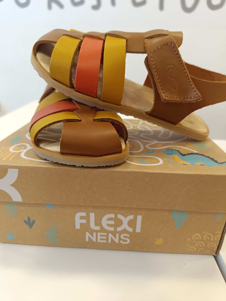 Sandalias FlexiNens 180 LI Cuero/Skimo/Teja - Imagen 4