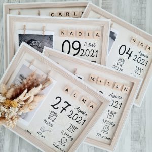 Marco Scrabble natalicio bebé