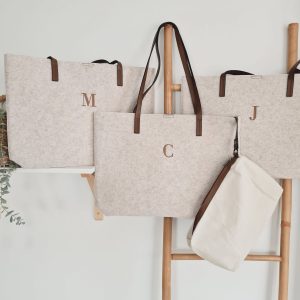 Bolso shoper fieltro + neceser XL