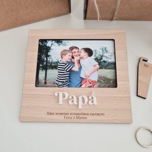 Portafotos palabra y texto personalizable con foto