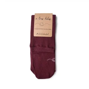 Calcetines Barefoot A Tres Hilos Granate