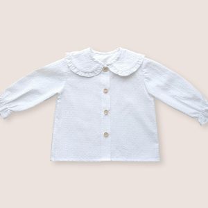 Blusa vichy blanca