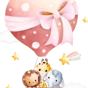 Lámina infantil globo con lazo