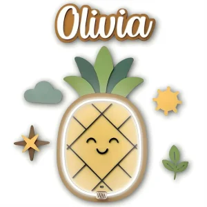 Lámpara infantil de pared Piña personalizada