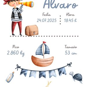 Natalicio personalizado aventura pirata