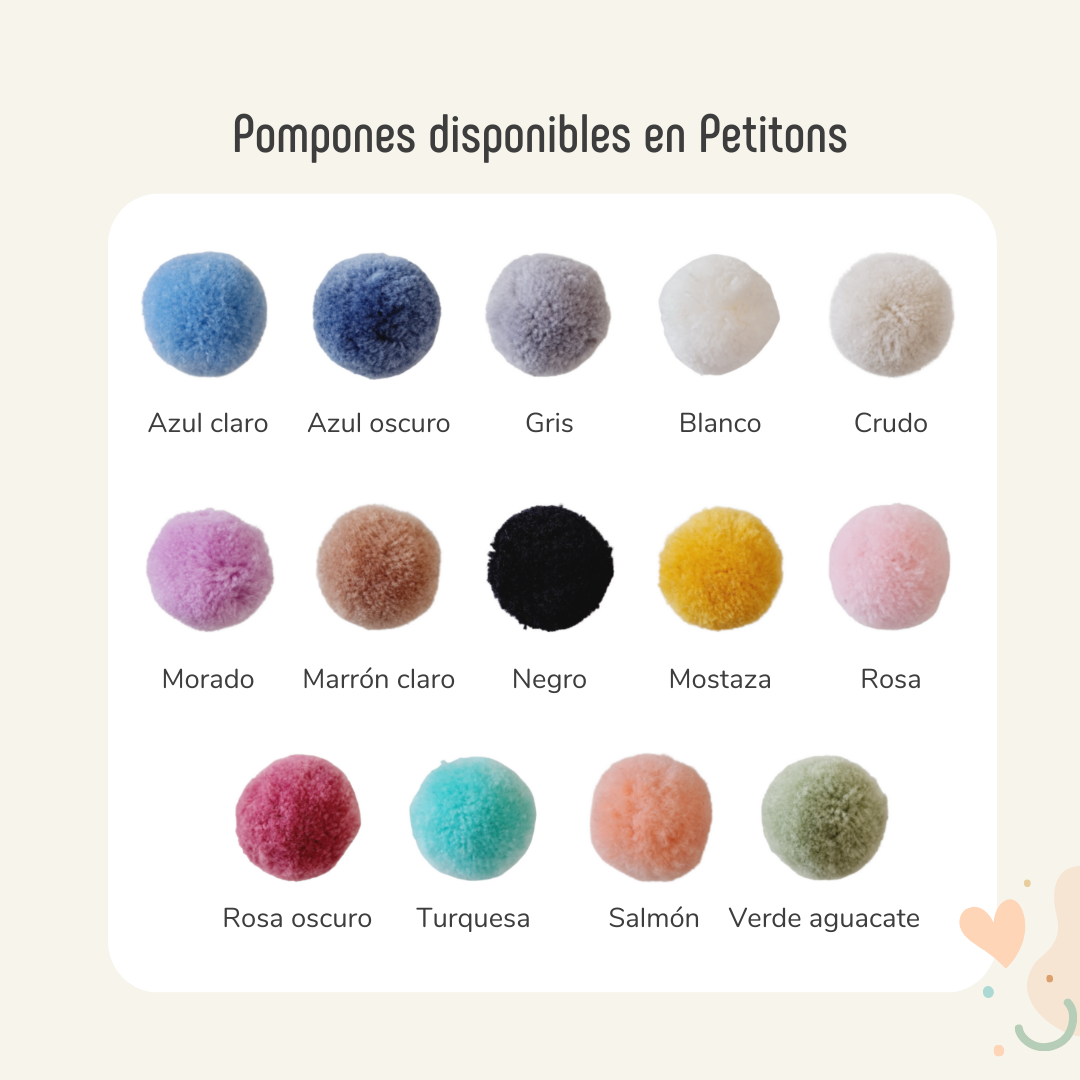 Tipi con nombre tricotín Pompones - Imagen 3