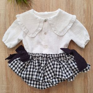 Conjunto vichy negro aluna