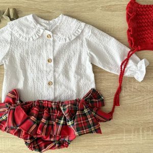 Look tartán rubí