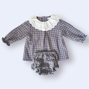 Conjunto Vichy Caramelo