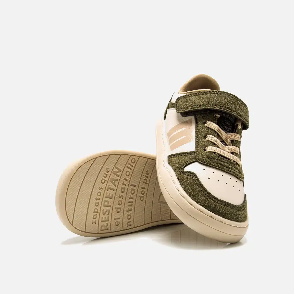 Deportivas Barefoot Mustang Free Verde/Beige Ref: 49313-C58598 - Imagen 3