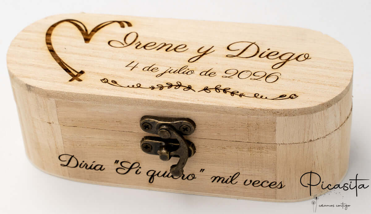 Caja de Madera para Novios Personalizada - Imagen 3