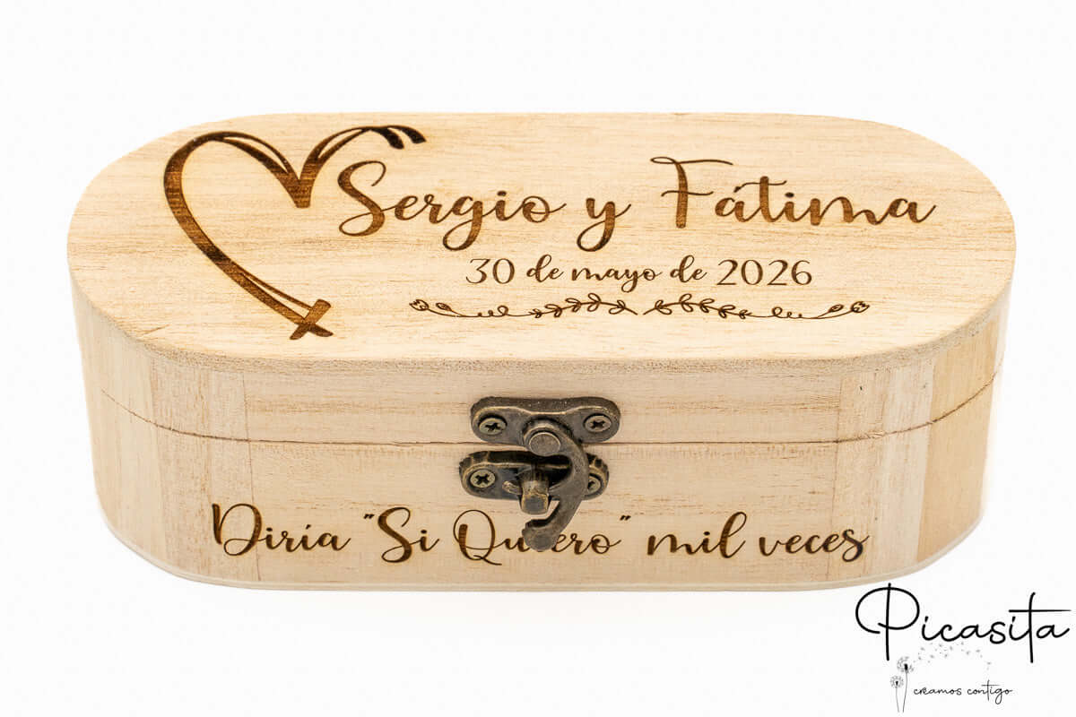Caja de Madera para Novios Personalizada - Imagen 4