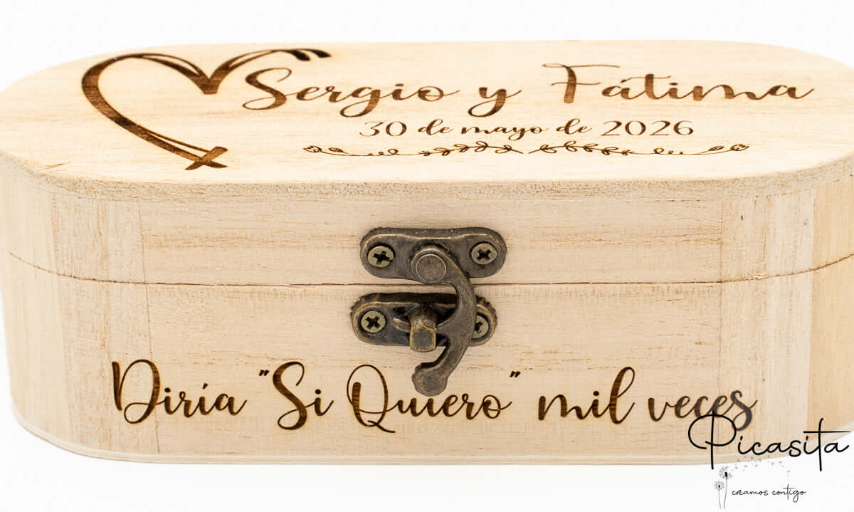 Caja de Madera para Novios Personalizada - Imagen 7