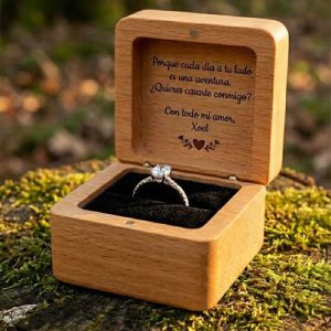 Caja para Anillos de Boda y Compromiso