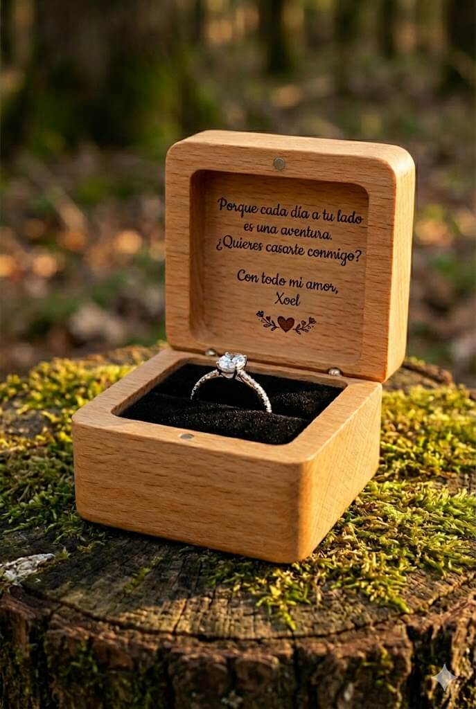 Caja para Anillos de Boda y Compromiso - Imagen 2