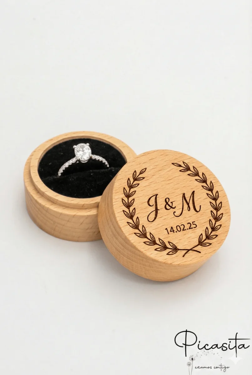 Caja para Anillos de Boda y Compromiso - Imagen 4