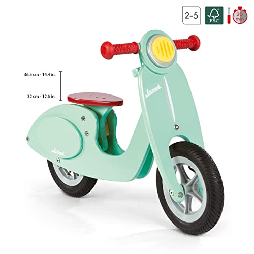 Janod Wooden Kids Scooter Mint – Retro - Imagen 3
