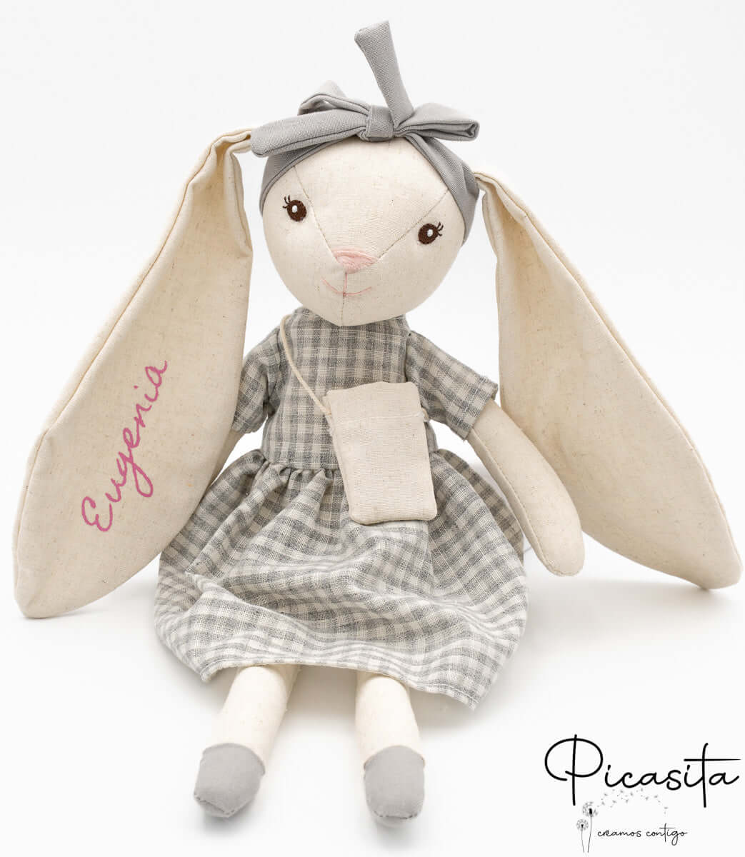 Muñeca de Trapo Conejita Gris